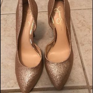 Rose gold glitter JESSICA SIMPSON heels